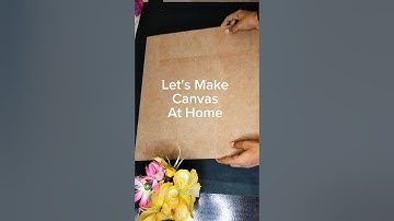 How To Make Canvas At Home || Cardboard Canvas Making || #art #shots #drawing