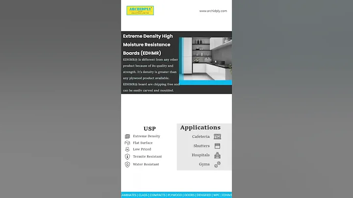 Extreme Density High Moisture Resistance Boards (EDHMR) by Archidply