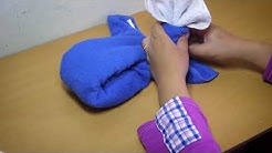 cara melipat handuk menjadi bentuk ikan paus - Durasi: 3.52. 