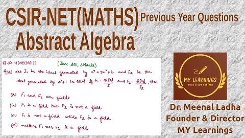 (Q.ID.M(NET)AA17S) Previous Years Question on Abstract Algebra, CSIR UGC NET, June 2011.