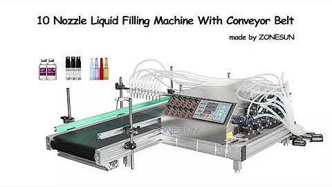 How To Use ZS-DTPP10B Desktop 10 Heads Peristaltic Pump Liquid Filling Machine With Conveyor