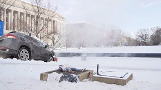 Surviving a Winter Snow Storm Sleeping in my Car | homeless & hungry ep. 23