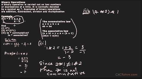 Binary Operations part 2