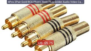 4Pcs 2Pair Gold RCA Phono Male Plug Solder Audio Video Cable Adapt... — Best Deal 2026 | Shop Now!