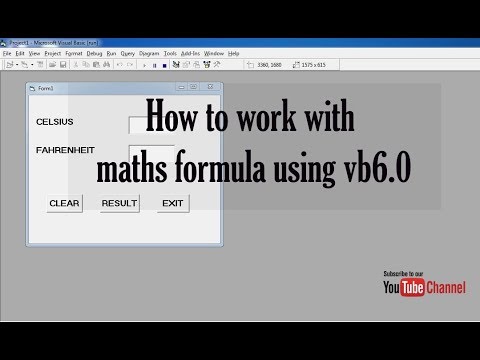 How to work with maths formula using vb 6.0 - YouTube