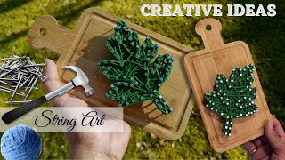 Creative Ideas 😍 Fun Craft With No Rules | Leaf String Art @DIYADoItYourselfAlways
