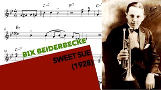 Bix Beiderbecke - Sweet Sue (1928) - SOLO TRANSCRIPTION (Bb)