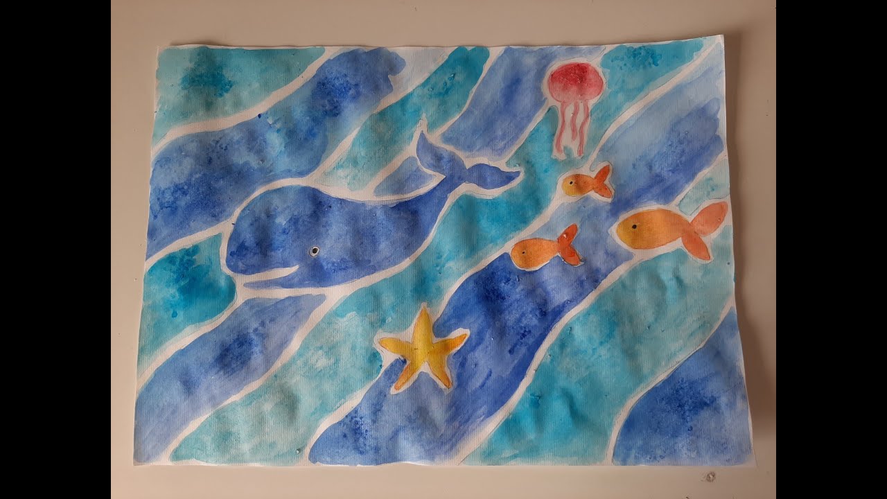 Mondo marino con acquerelli #marineworld #watercolor 