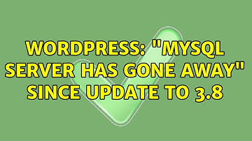 Wordpress: "MySQL server has gone away" since update to 3.8