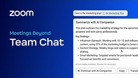 Team Chat and AI Companion in Zoom Meetings