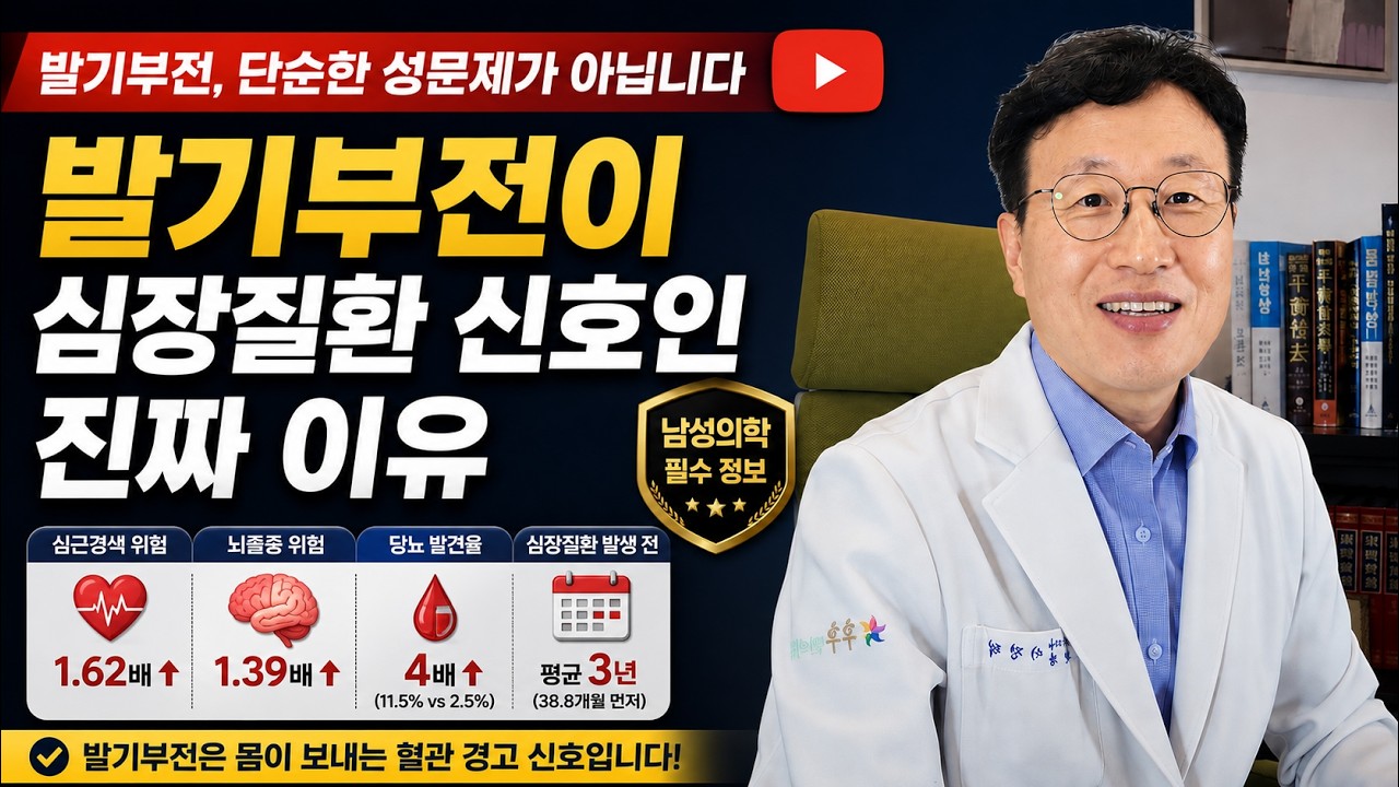 발기부전이 심장질환 신호인 진짜 이유