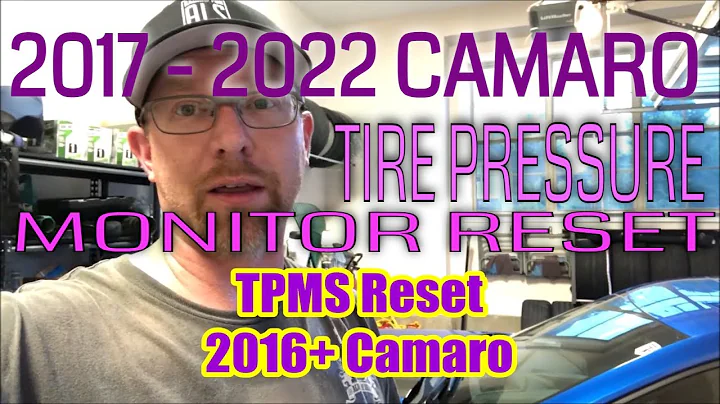 Camaro TPMS (Tire Pressure Monitoring System) Reset Relearn 2016-2022 Camaro SS & ZL1, all models