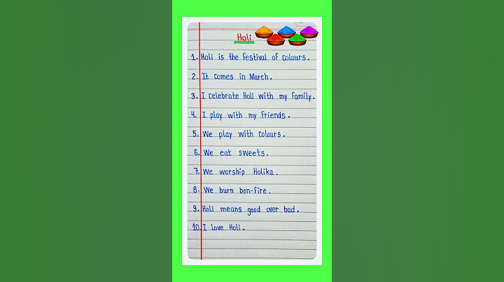 10 Lines On Holi in English/Essay On Holi Festival in English/Holi Essay in English/Holi Festival