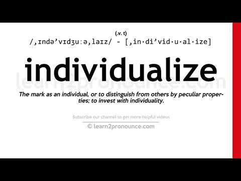 Video: Individualisere betydning på engelsk?