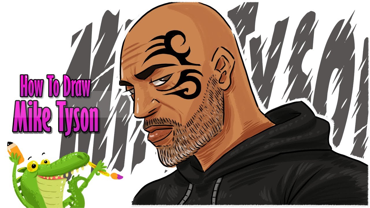 Learn How to Draw Mike Tyson Boxers Step by Step  Drawing Tutorials