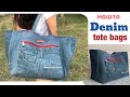 how to sew a denim tote bags tutorial. sewing designs a large denim tote bags with zipper tutorial.