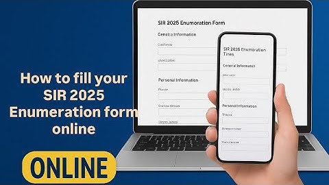 How to fill your SIR Enumeration form Online |SIR 2026|