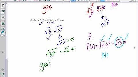 Lesson 1 - Polynomial Functions