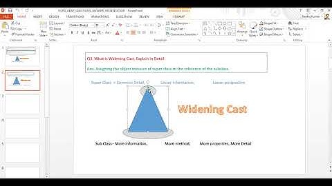 Q3   What is widening Cast?
