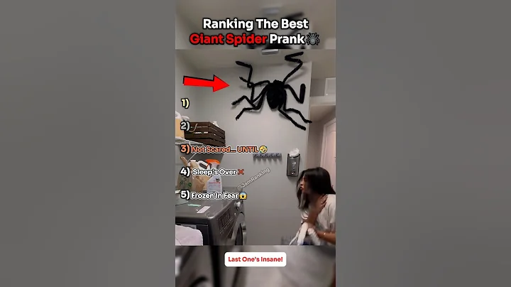 Ranking The Best Giant Spider Prank🕷️🤣#funny #prank #ranking#spider
