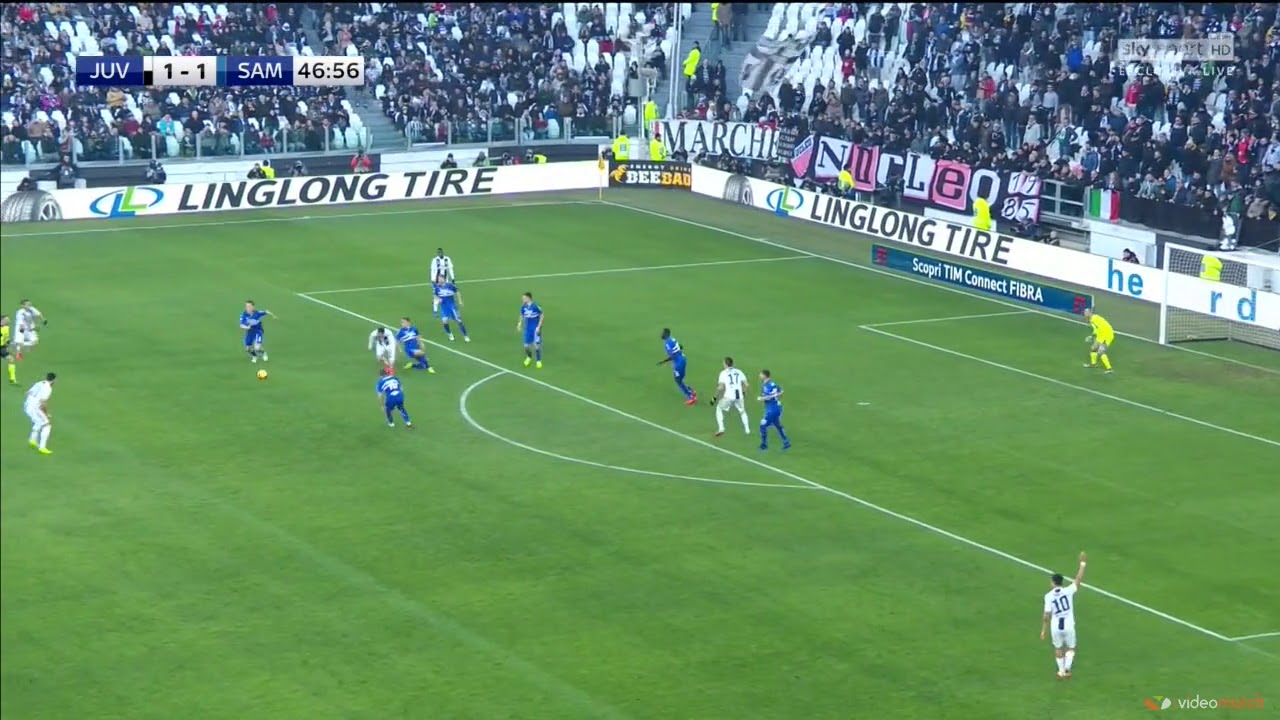 VIDEOANALISI COMPORTAMENTO LINEA DIFENSIVA DELLA SAMPDORIA DI GIAMPAOLO