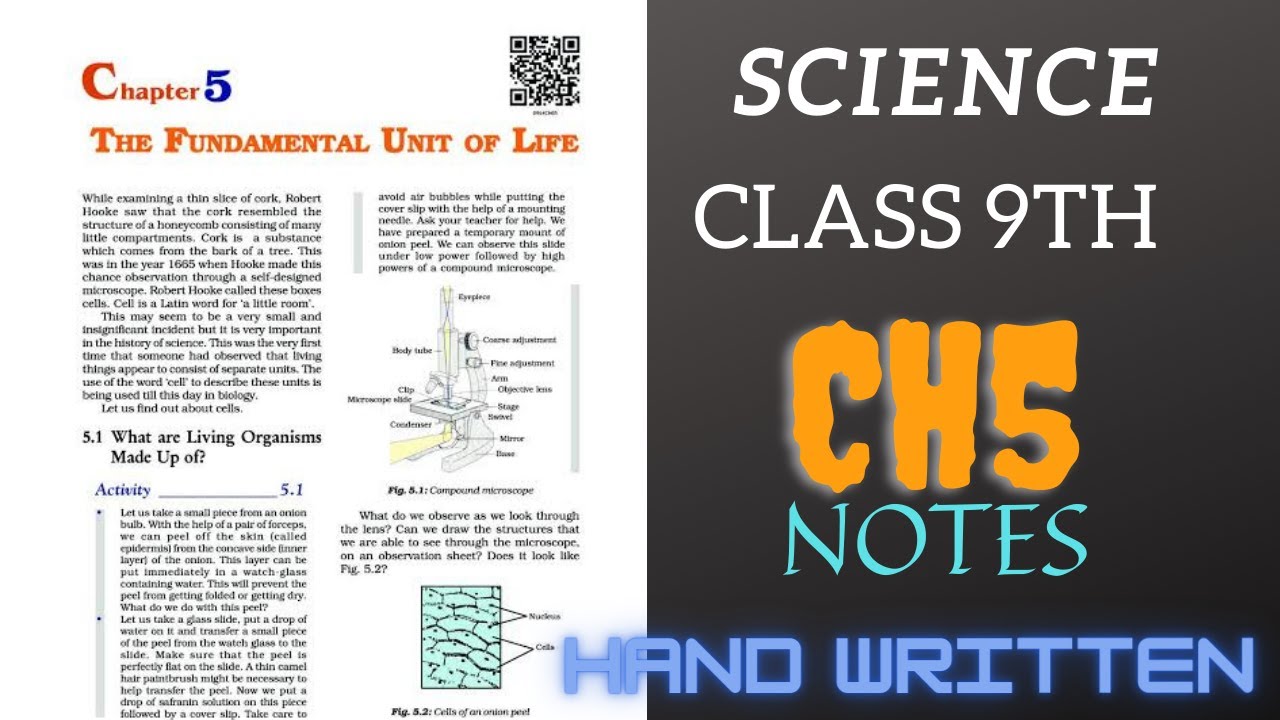 NCERT Science Class 9 Chapter 5 Notes||The Fundamental Unit of Life ...