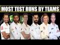 Most Test Runs By Teams | Most Runs in Test By Teams | Most Runs in Test Cricket History By Teams |