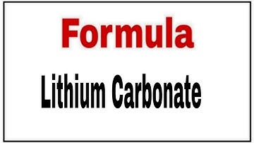 How to write chemical formula for Lithium Carbonate|Molecular formula