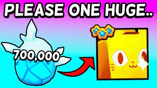 OPENING 700,000 EGGS WITH MAX COINS IN PET SIM 99...