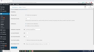 Woocommerce Product Inventory Options