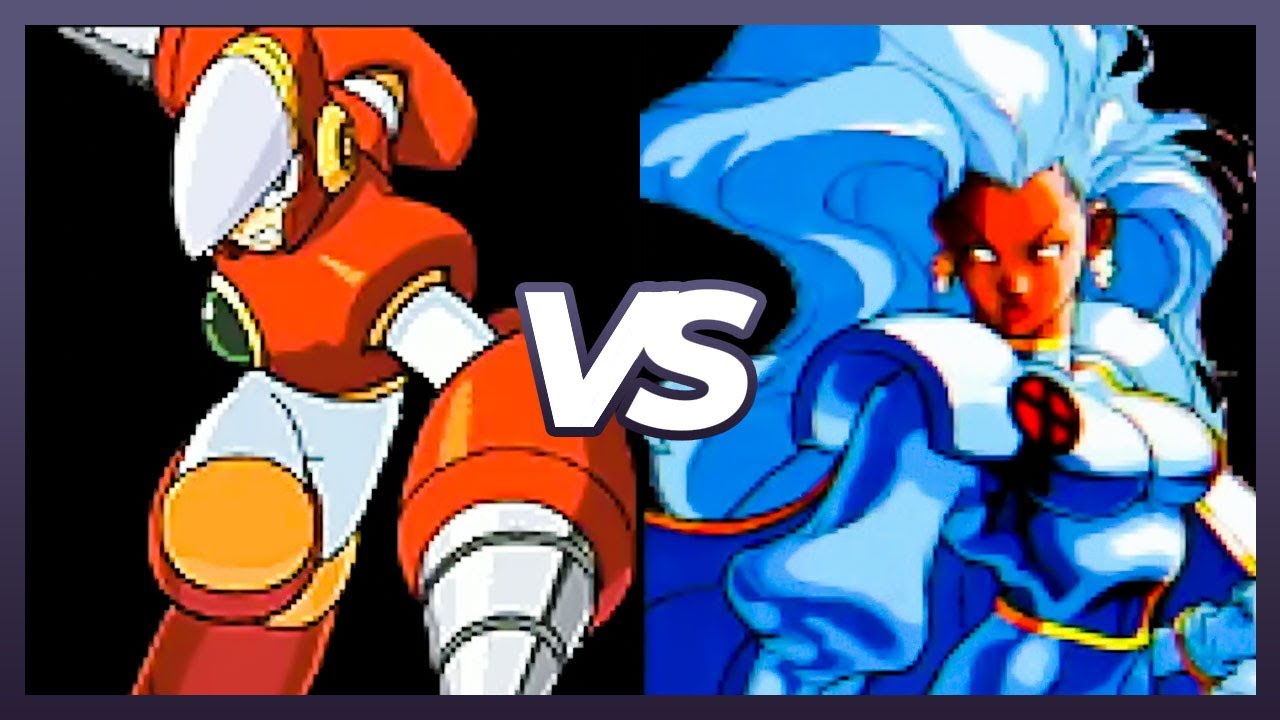 Super Marvel vs. Capcom: Eternity of Heroes (PC) - CRASH MAN vs. STORM AI FIGHT Gameplay