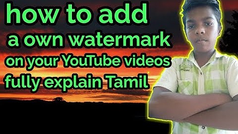 How to Make Your Own WaterMark Using Android Mobile in Tamil || Growth mindset Tamil tech