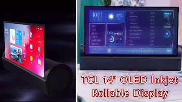 TCL 14" Rollable OLED Inkjet Display - Live Demo ( 14 inch ink jet ink-jet ) DTC2021 DTC 2021