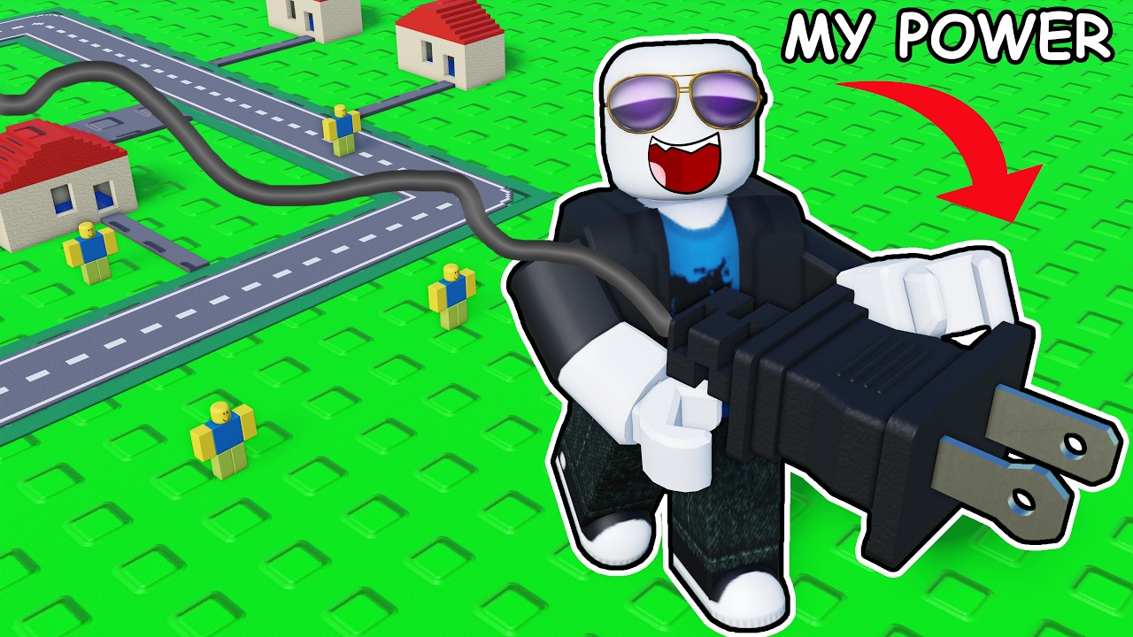 stealing POWER from MINI VILLAGES in Roblox...