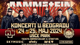 RAMMSTEIN 24+25.05.2024 DVA KONCERTA U BEOGRADU - Ušće