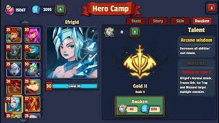 Realm Defense Daily Quest #27, Efrigid, unlock gold 2, rank 4, compare delay time with other Heroes. screenshot 2