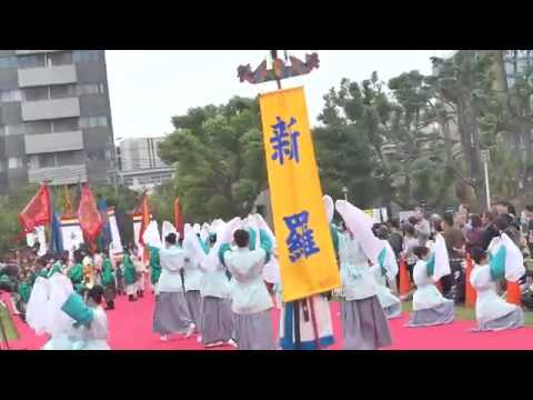 2019 1103四天王寺ワッソ巡行12新羅　大桃美代子さん登場