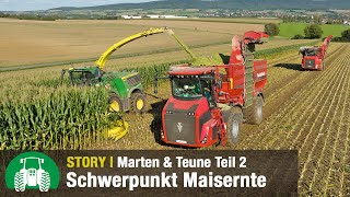 Agrarservice Marten & Teune im Einsatz | John Deere Häcksler & Traktoren | Teil 2 | Lohnunternehmen