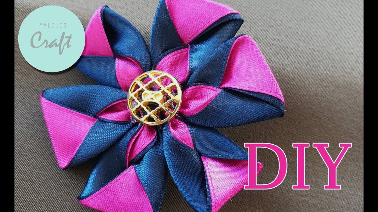 DIY Ribbon Flower Weddings Flower Decorations Brooch YouTube