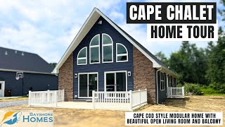 CAPE 'CHALET' STYLE MODULAR HOME TOUR  PERFECT LAKE HOUSE! Prefab House Tour / Modular Home Tour