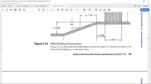 Wind Load on an Office Building located on an escarpment