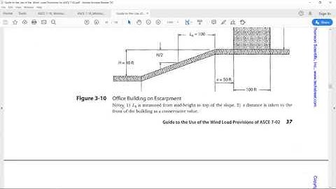 Wind Load on an Office Building located on an escarpment