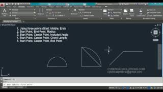 What are the Technical Methods to draw Arcs in AutoCAD