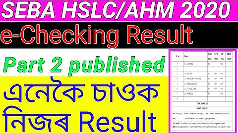 Seba Re-checking result part 2 published 2020//download marksheet//coming soon part 2//don