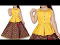 DIY Peplum frock cutting stitching for 10 to 11 year baby girl