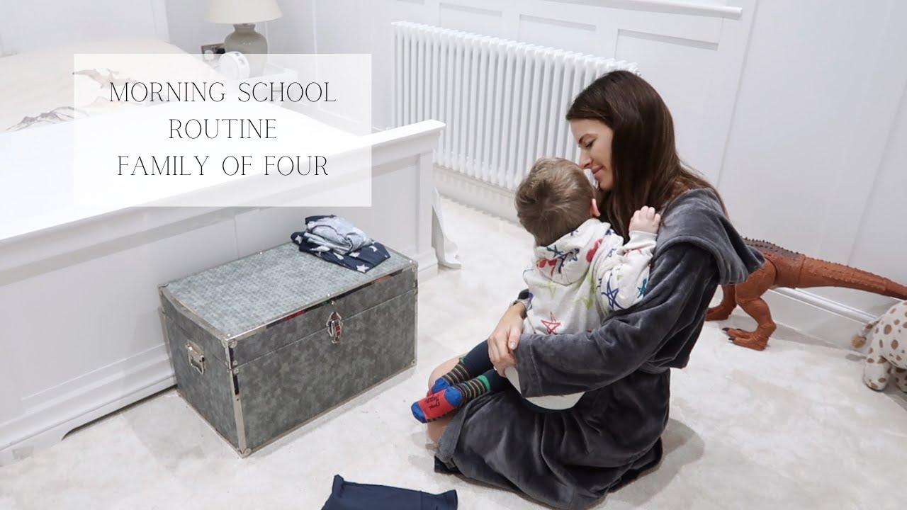 SCHOOL MORNING ROUTINE | FAMILY OF FOUR - YouTube