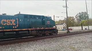 CSX 170 Leads Intermodal Stacktrain Beautiful K5LA Fixed Doppler