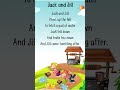 Jack and jill went up the hill## nursery rhymes ##kids poem