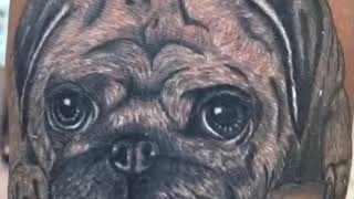 Pug dog tattoo design|| dog tattoo ||pet tattoo ideas|| dog lovers tattoo|| animal lover ❤️