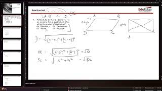 SAT Math: Rhombus, Square, Rectangle or Parallelogram Identify It from Coordinates